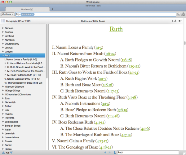 Outlines of the Bible Books - Accordance