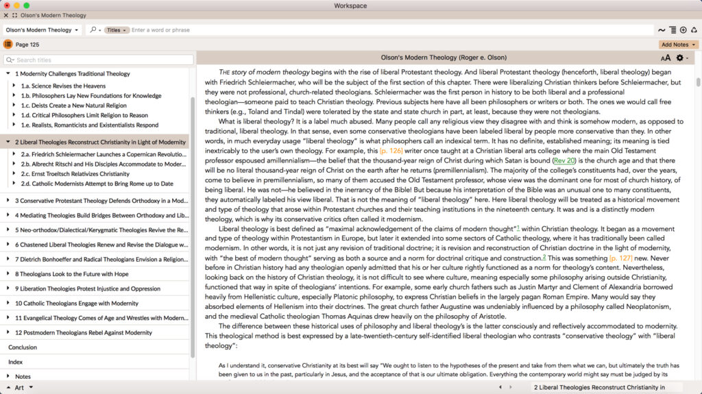 Journey Of Modern Theology, The (Olson) - Accordance